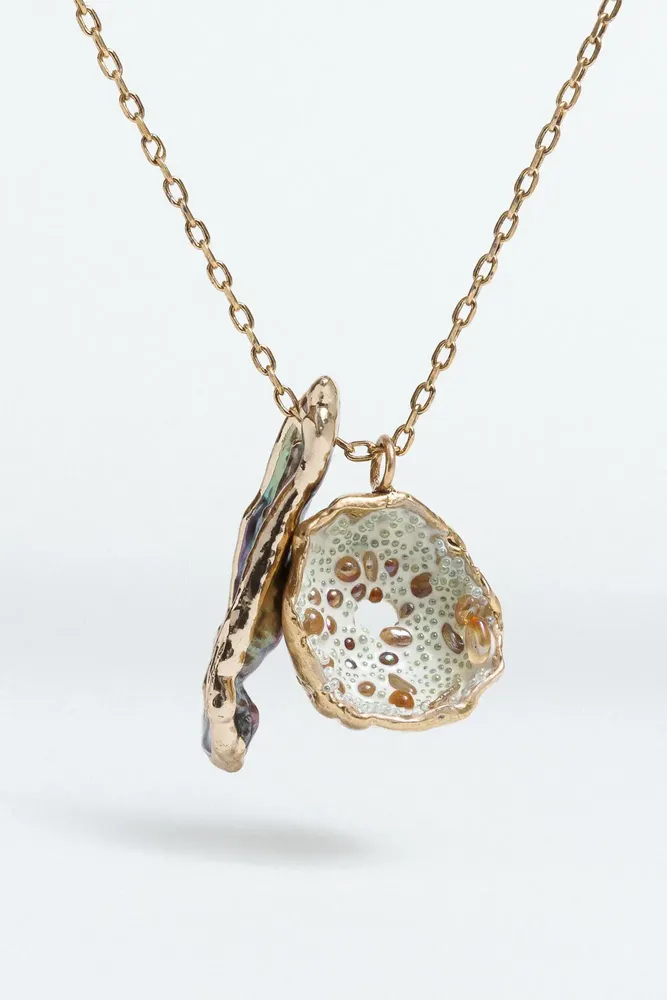 Jewelry - Iridescent Sea Urchin Pendant Necklace - CAPA DESIGN LLC