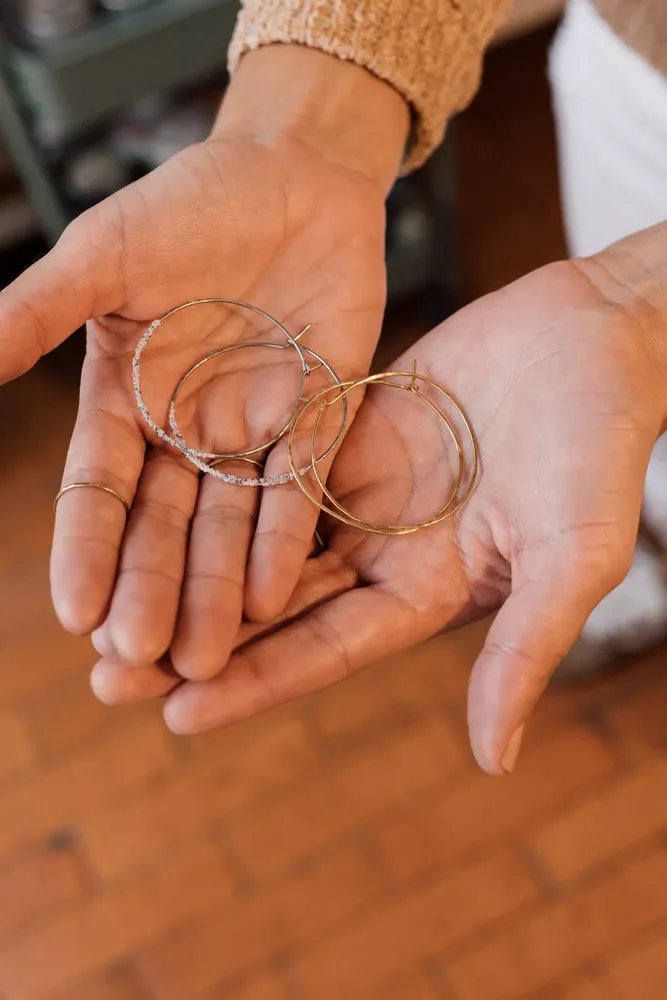 Jewelry - Light M Hoop Earrings - CAPA DESIGN LLC