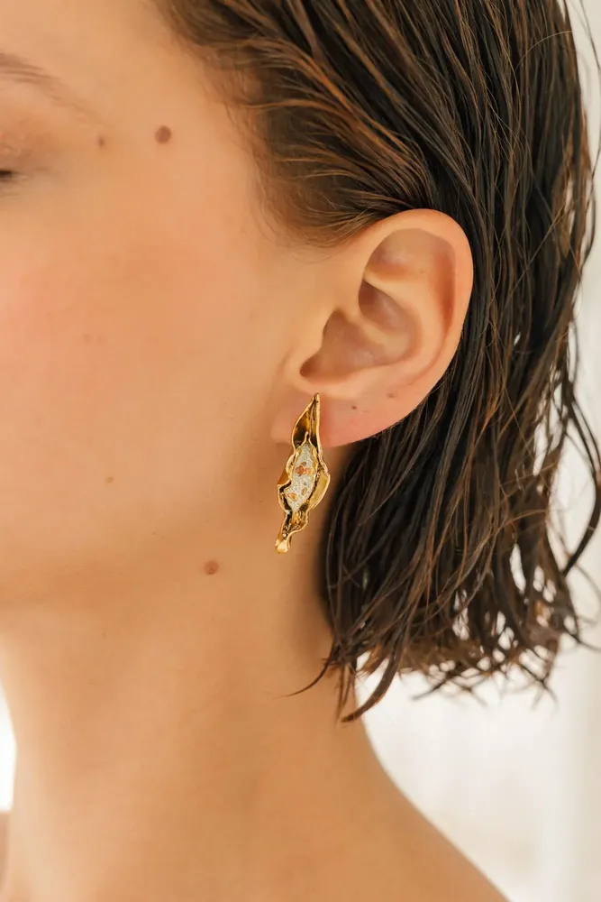 Jewelry - Sea Lettuce Earrings - CAPA DESIGN LLC