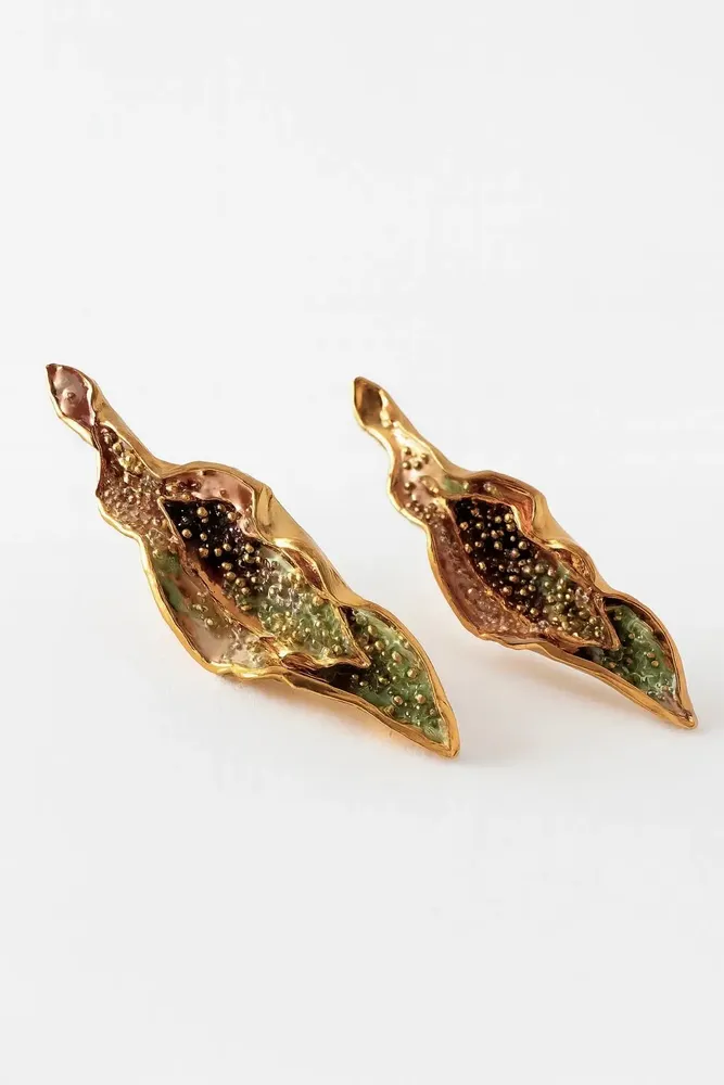 Jewelry - Sea Lettuce Earrings - CAPA DESIGN LLC