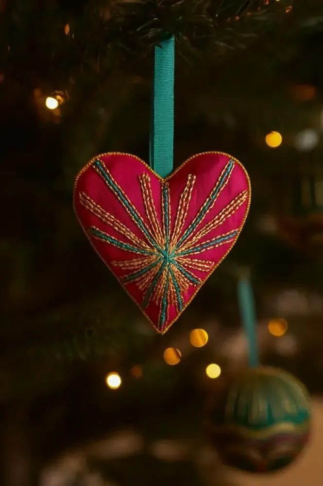 Guirlandes et boules de Noël - Décoration en forme de cœur durable et intemporelle - I WAS A SARI