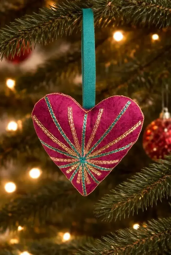 Guirlandes et boules de Noël - Décoration en forme de cœur durable et intemporelle - I WAS A SARI