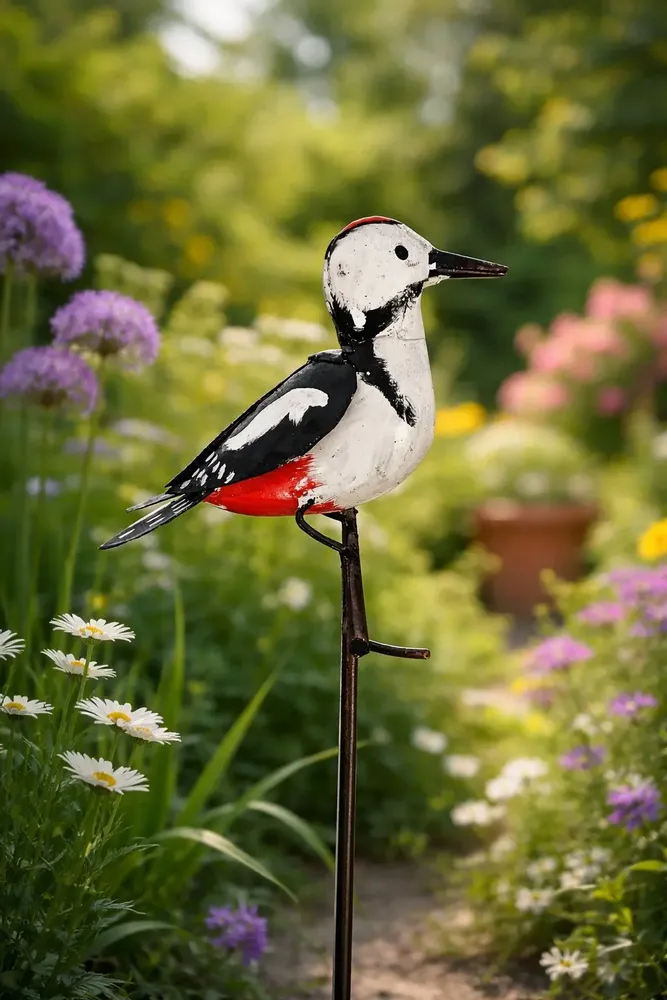 Accessoires de déco extérieure - Sculpture Métal Recyclé tuteur pic epeiche - TERRE SAUVAGE