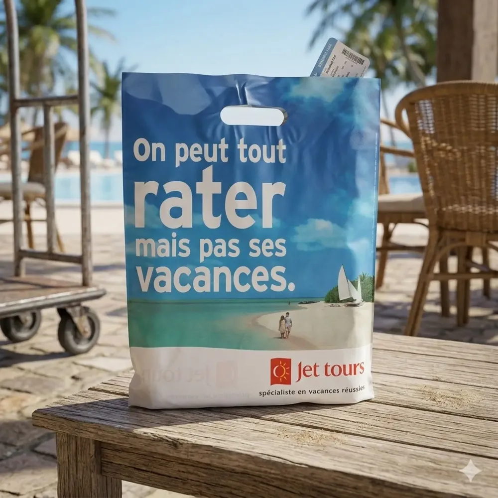 Sacs et cabas - Sac Poignées Découpées Renforcées - LE SAC PUB SUR MESURE BY AIRIPLAST