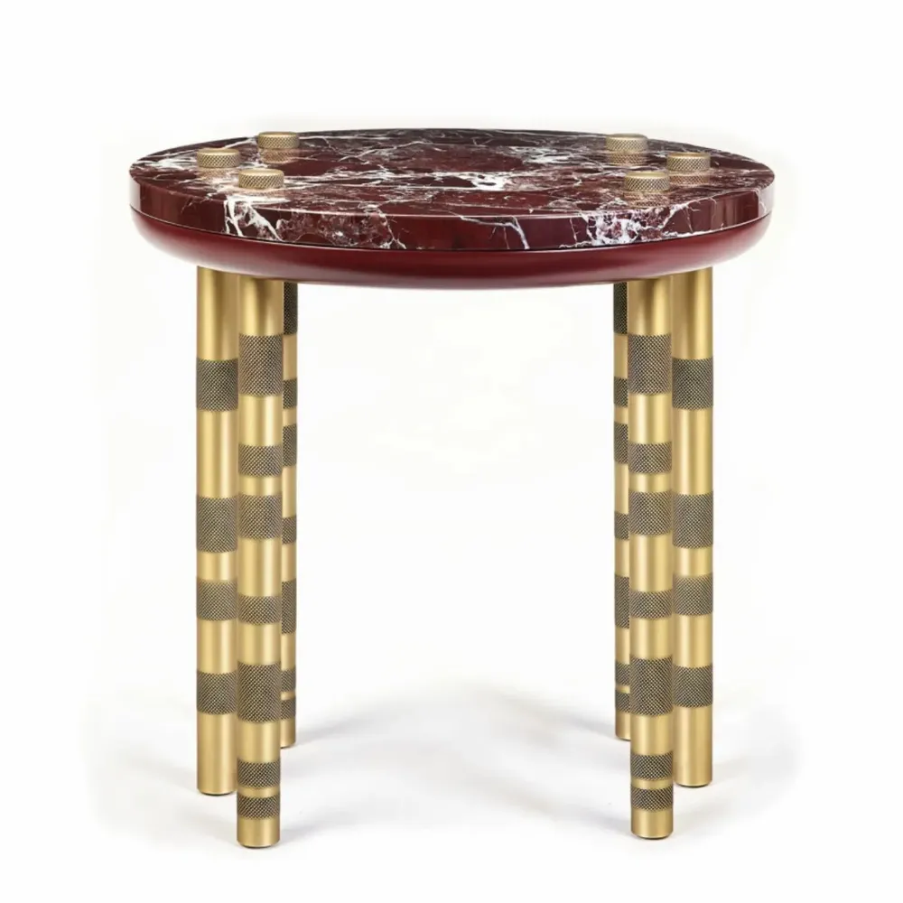 Tables pour hôtels - Table d'appoint en marbre et laiton Ipanema - DUISTT