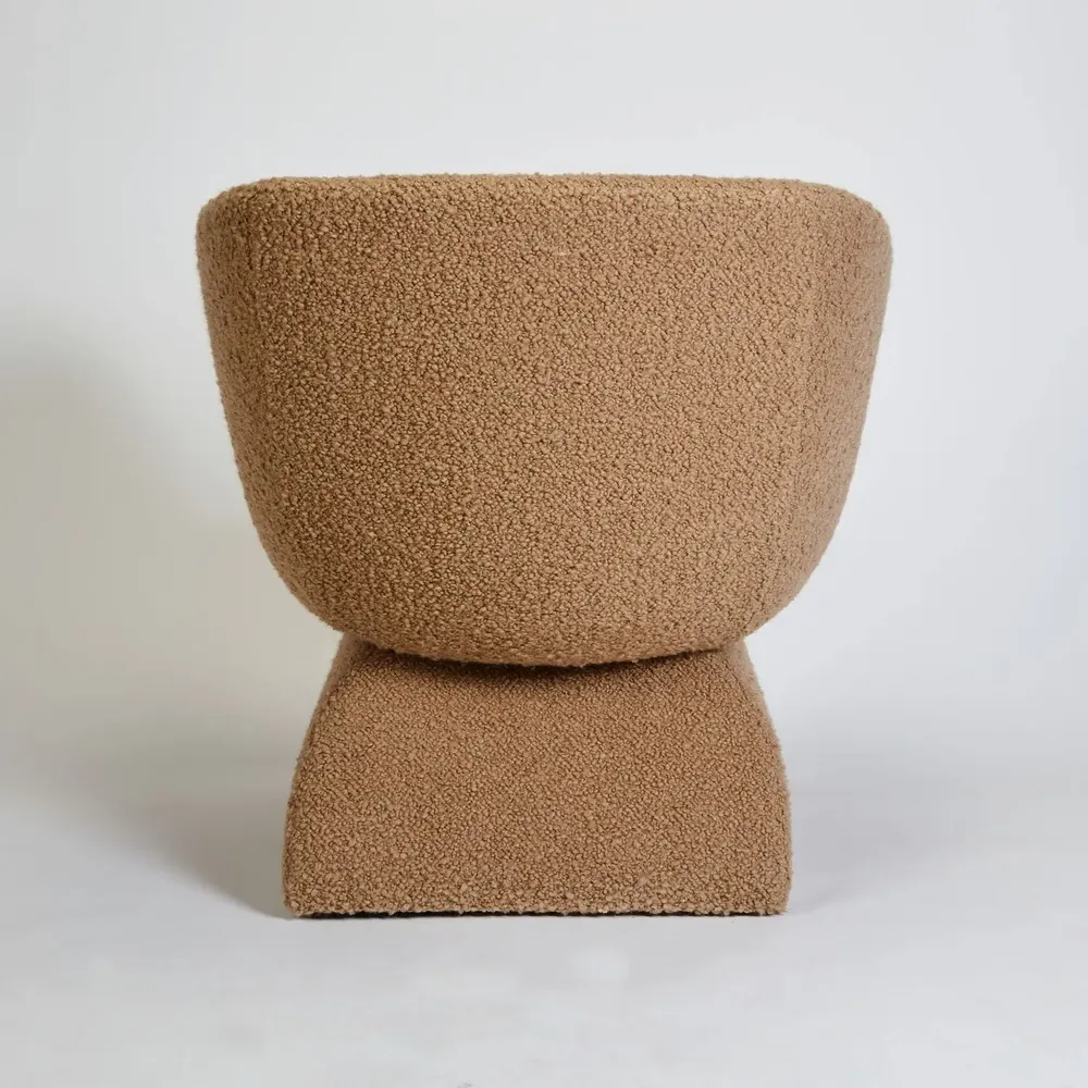 Lounge chairs for hospitalities & contracts - Oscar lounge armchair, fabric Bouclé, COM and swivel option, Portugal - DUISTT