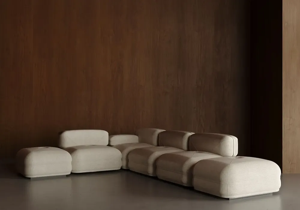 Sofas for hospitalities & contracts - Banda Modular Sofa in Mohair Velvet - DUISTT