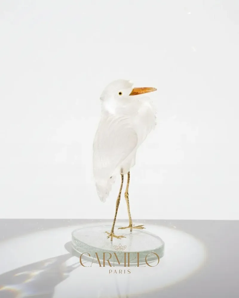 Goldsmithing - Crest of the Dawn Sculpture Clear Quartz Art Object - CARMELO PARIS