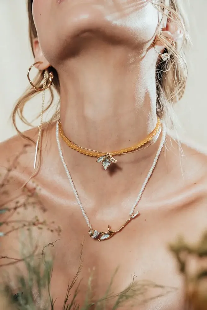 Jewelry - Mimosa Hoop necklace - CÂPÂ JEWERLY