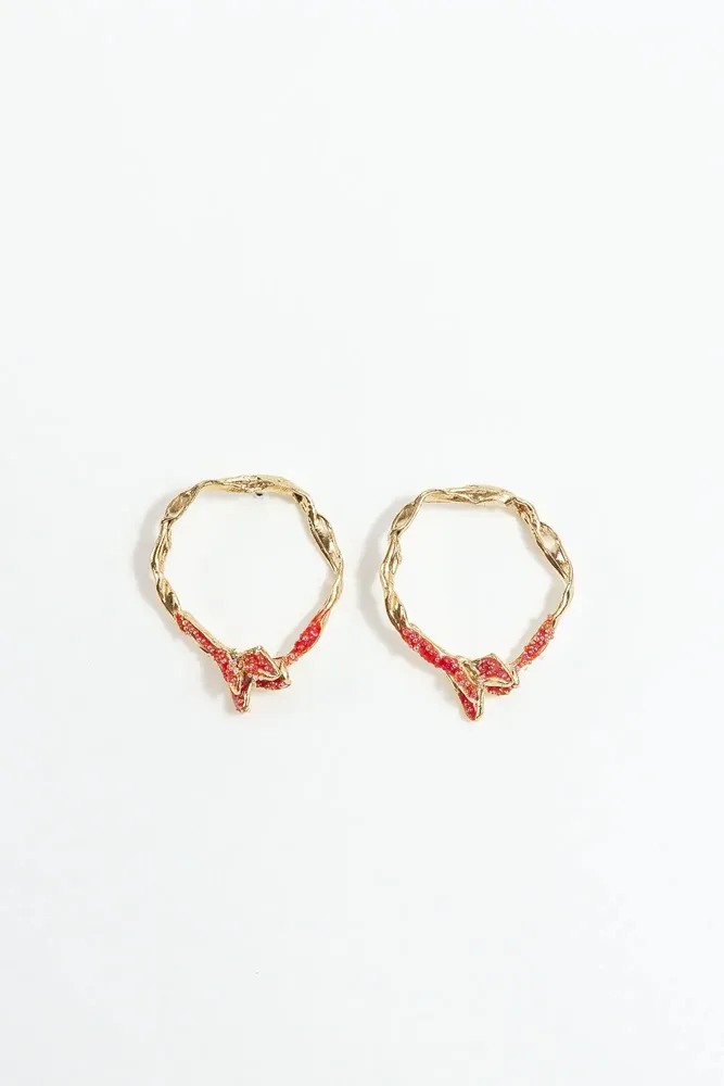 Jewelry - Wild Rose Hoops Earrings - CÂPÂ JEWERLY