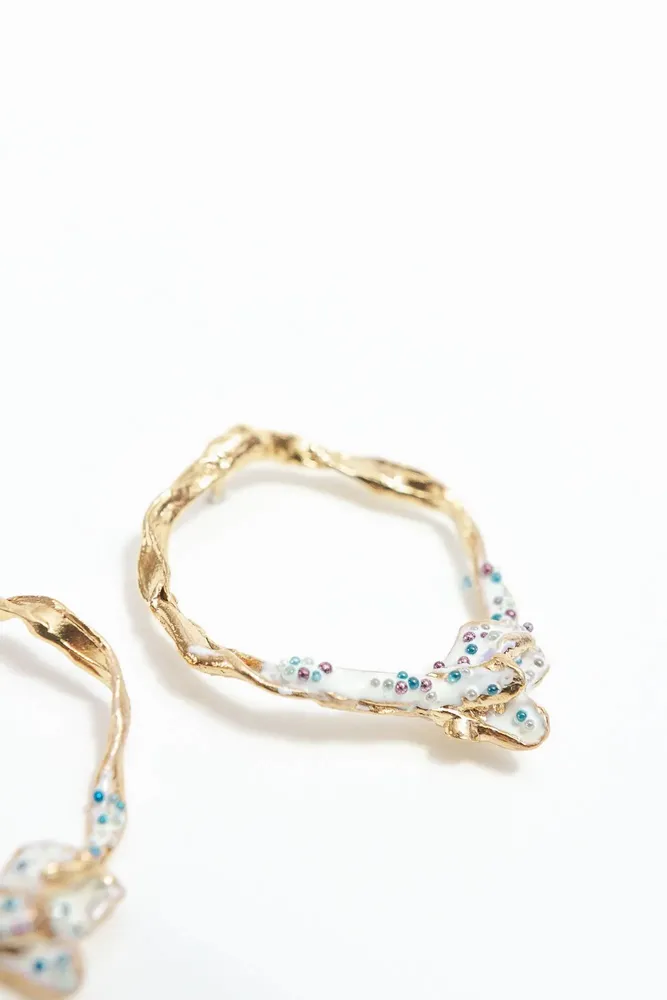 Jewelry - Wild Rose Hoops Earrings - CÂPÂ JEWERLY