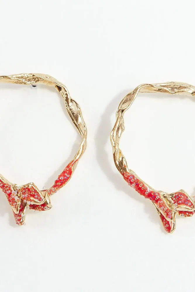 Jewelry - Wild Rose Hoops Earrings - CÂPÂ JEWERLY