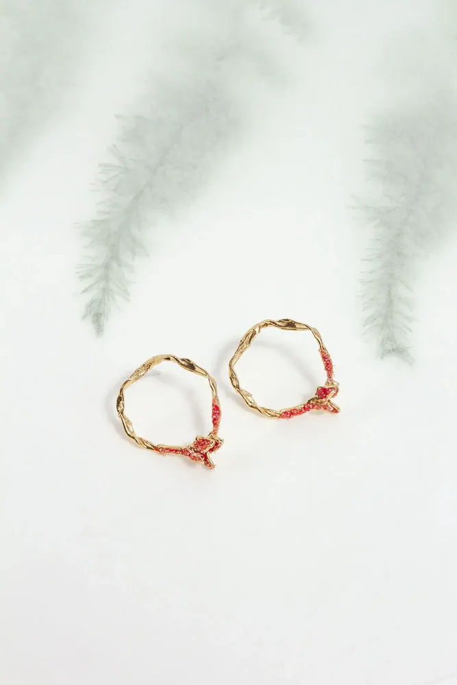 Jewelry - Wild Rose Hoops Earrings - CÂPÂ JEWERLY