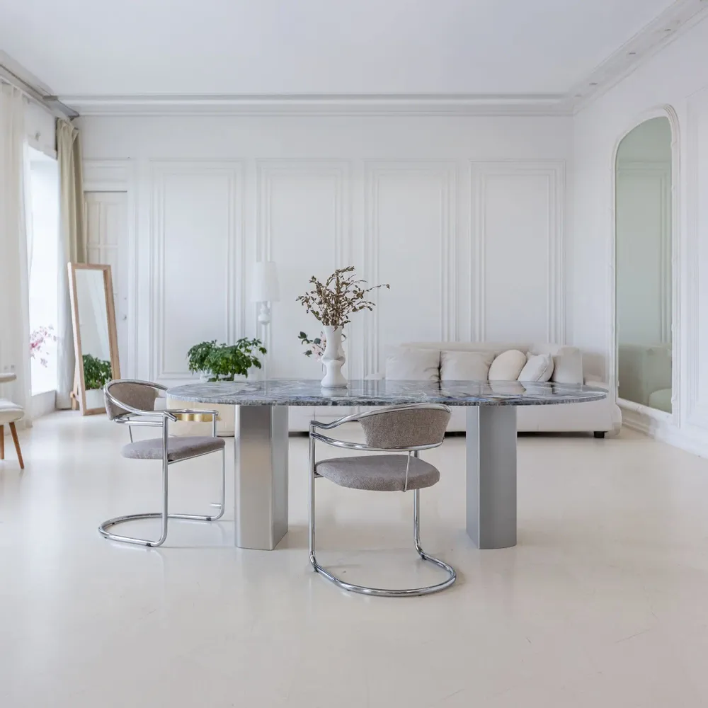 Tables de jardin - Refleko - Table à manger - Granit Blue Bahia - 240X110X75cm - STONE VALLEY