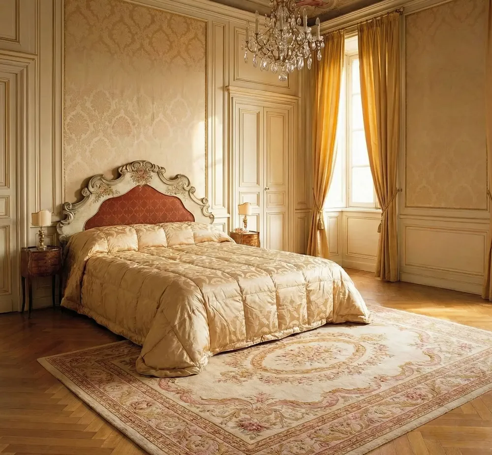 Beds - Brushed and Hand-painted French Provincial Beds - INTERIORS ITALIA