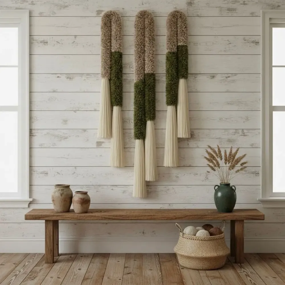 Other wall decoration - Earthy Echoes: Handmade Textured Wool Wall Decor - SARMAL DESIGN