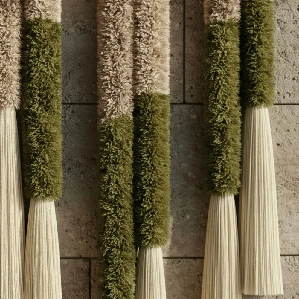 Other wall decoration - Earthy Echoes: Handmade Textured Wool Wall Decor - SARMAL DESIGN