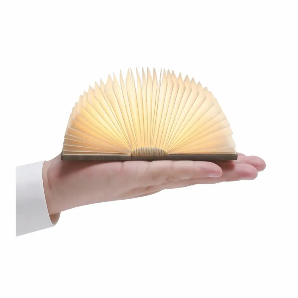 Lampes de table - Lampe à livres intelligente Super Mini, édition Palm, finition noyer - GINGKO DESIGN