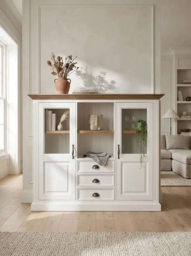 Storage boxes - Cabinet Chic Oak 2 portes 3 tiroirs - XO INTERIORS