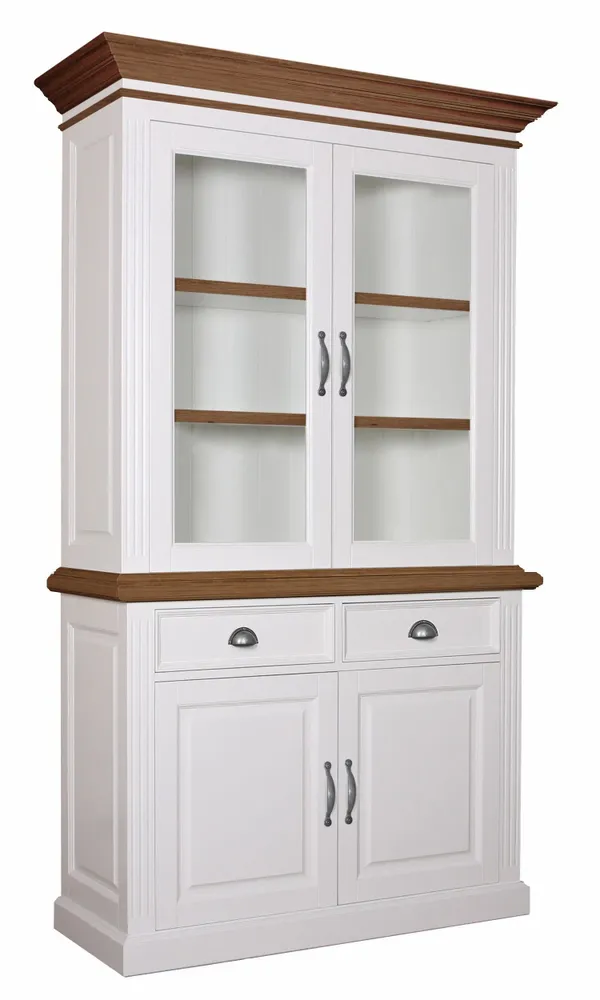 Storage boxes - Vitrine Chic Oak 2x2 portes 2 tiroirs - XO INTERIORS