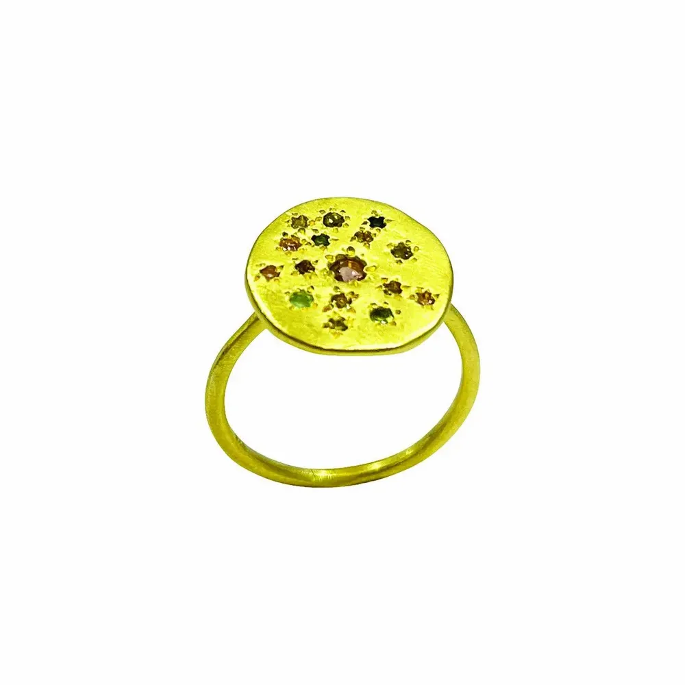 Jewelry - Matt gold ring - Constellation - SOPHIE DESCHAMPS BIJOUX