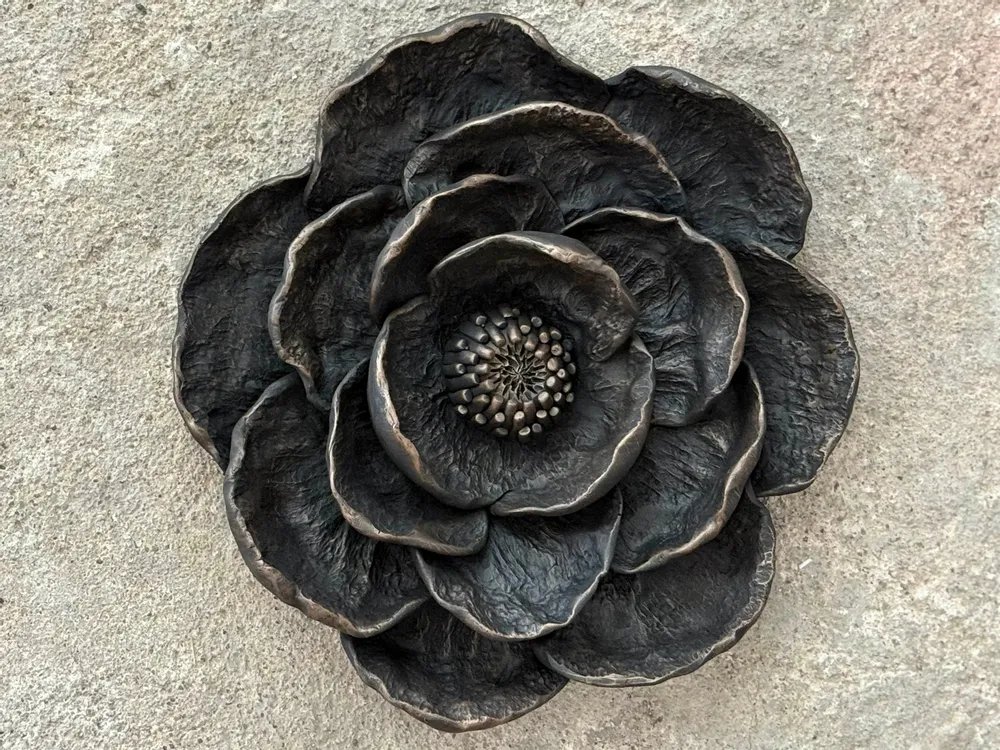 Other wall decoration - Flower Flower decor - Handmade 3D look wall sculpture - DABA DECO