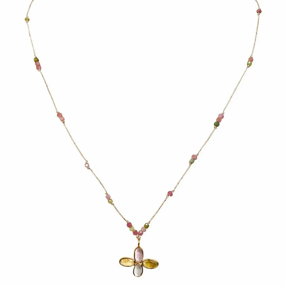 Bijoux - Collier fil tourmalines serties - Rani - SOPHIE DESCHAMPS BIJOUX