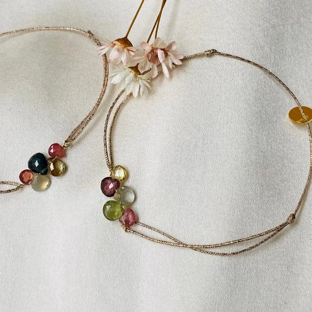 Bijoux - Bracelet saphir gouttes  - Isalia - SOPHIE DESCHAMPS BIJOUX