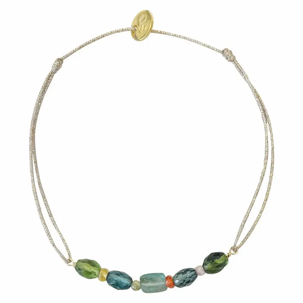 Bijoux - Bracelet pierre apatite et tourmaline- Happiness - SOPHIE DESCHAMPS BIJOUX