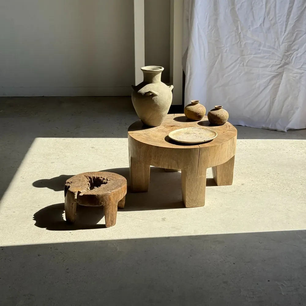 Pièces uniques - Vide poche ou plat en bois pétrifié ovale cernes grises D28x24 -3779 - OFFICE OBJETS