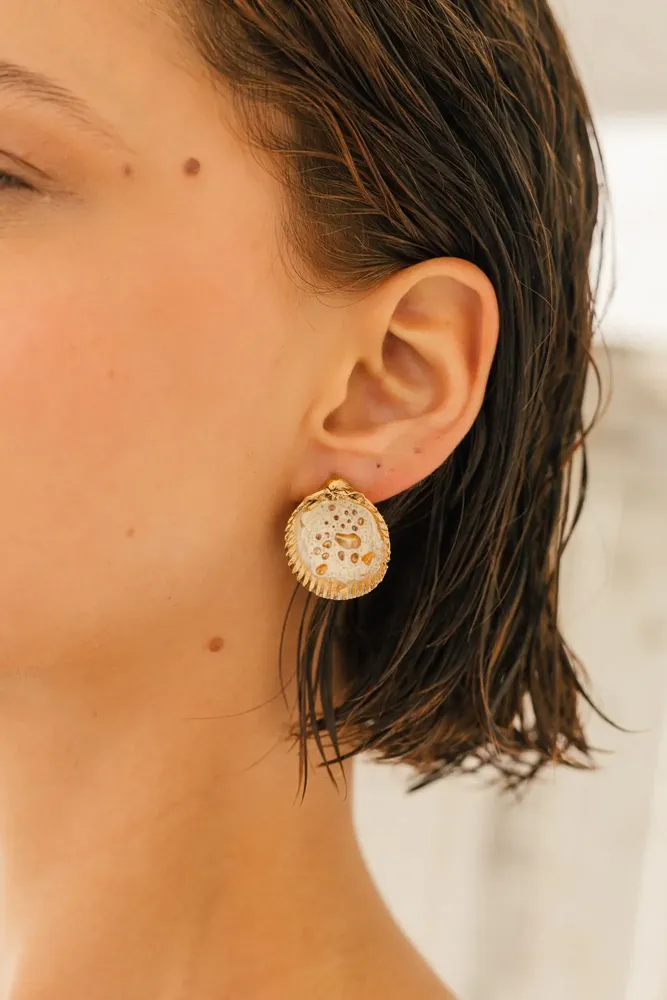 Bijoux - Boucles d'oreilles en coquillage de Floride - CÂPÂ JEWERLY