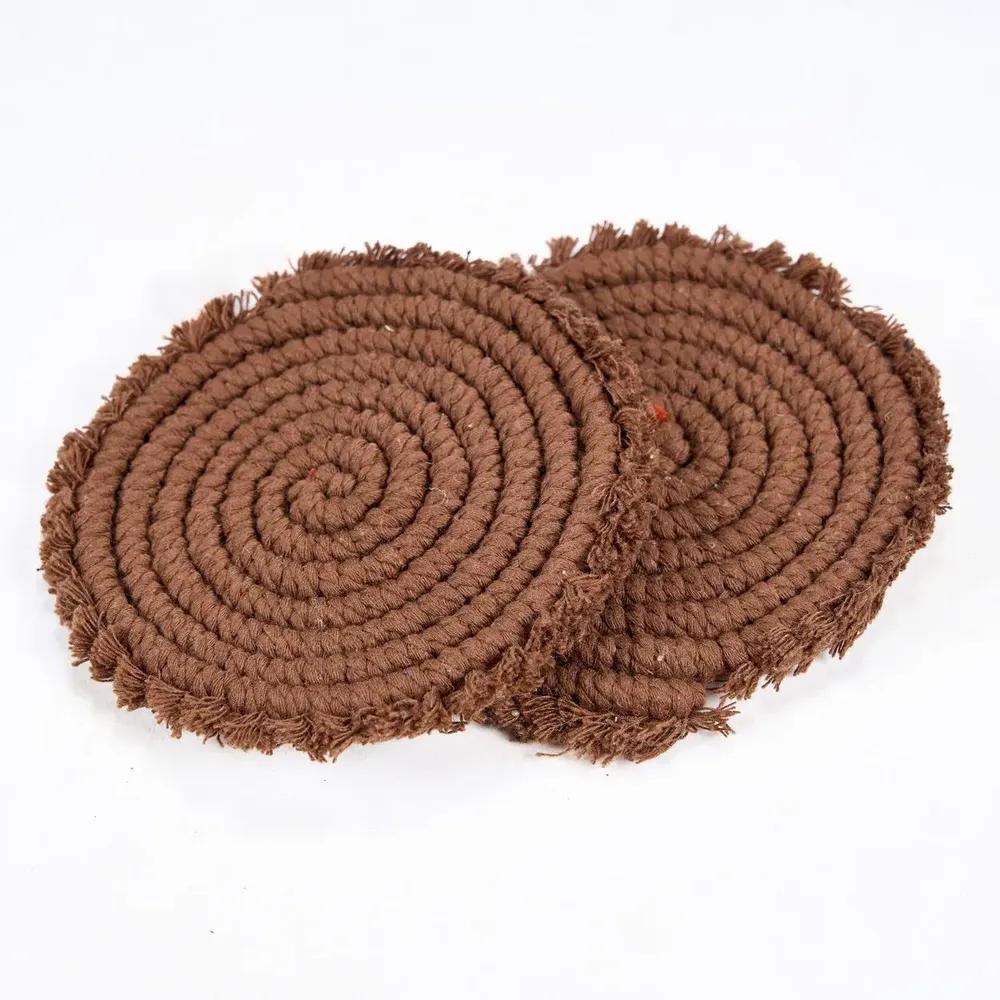 Sets de table - Le Dessous De Verre Cotton - Noyer Foncé - BAZAR BIZAR LIVING