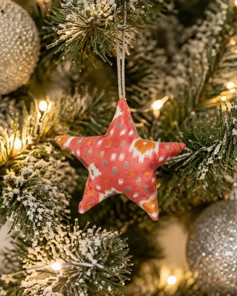 Christmas garlands and baubles - Mini handcrafted star christmas bauble - I WAS A SARI