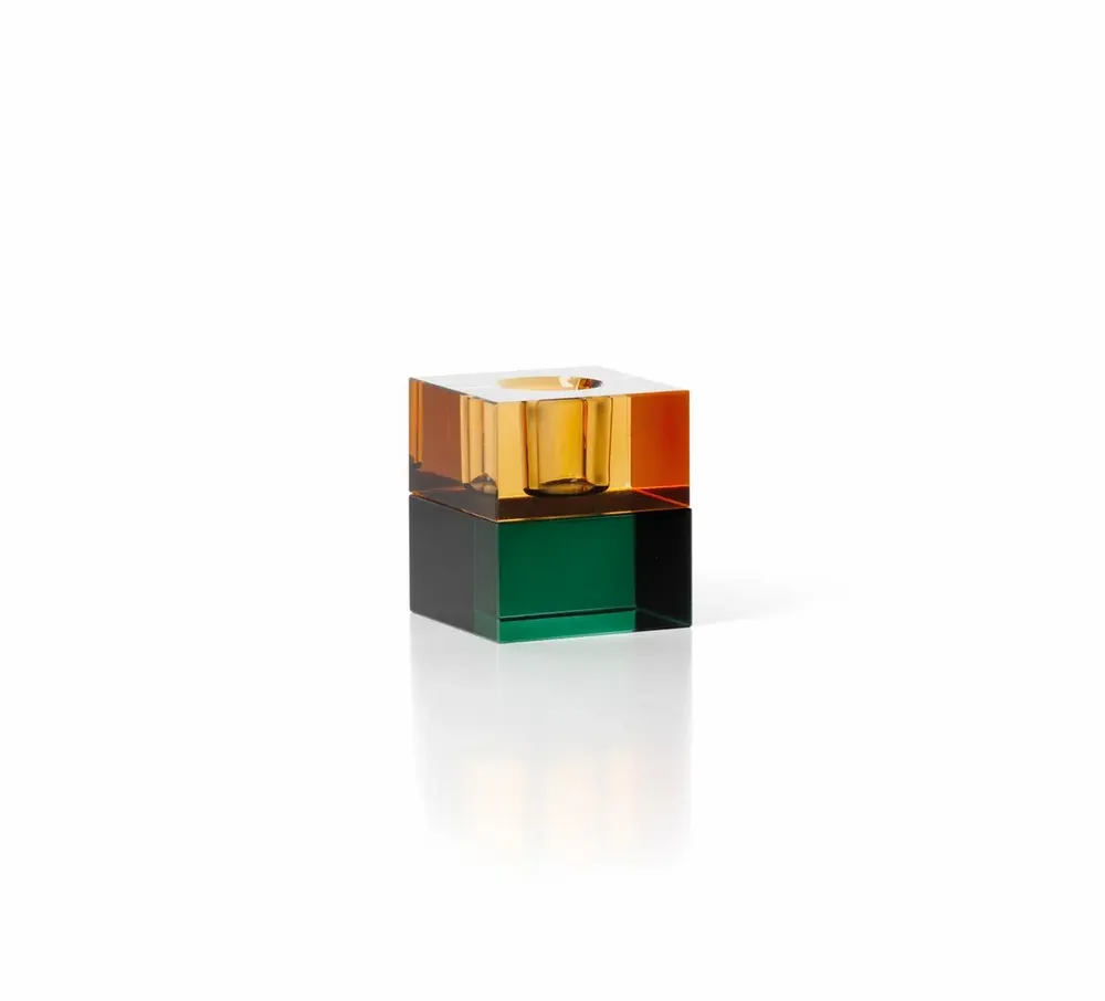 Bougeoirs et photophores  - Bougeoir The Gem Blocks - Ambre Vert - BAZAR BIZAR LIVING