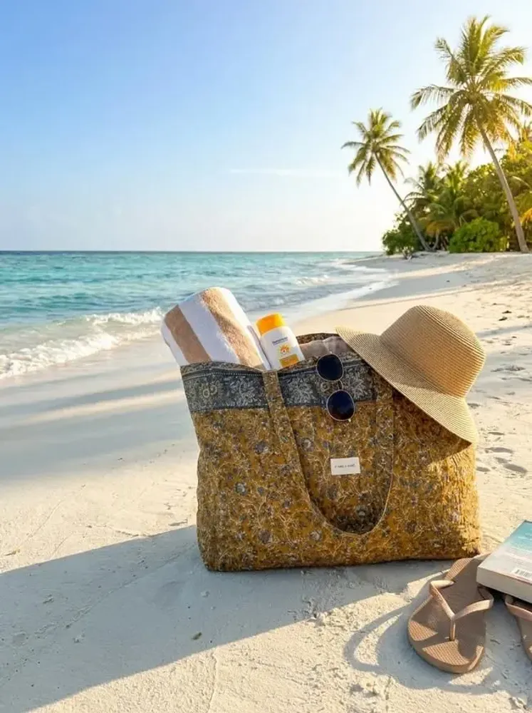 Sacs et cabas - Sac sari recyclé fabriqué à la main sur la plage - I WAS A SARI