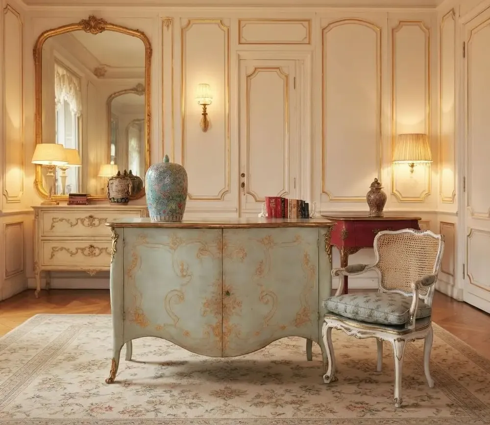 Sideboards - "Altea" Hand-decorated Sideboard - INTERIORS ITALIA