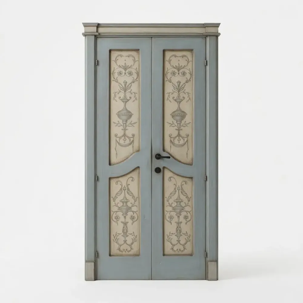 Doors - Hand Painted door with 2 wings - INTERIORS ITALIA