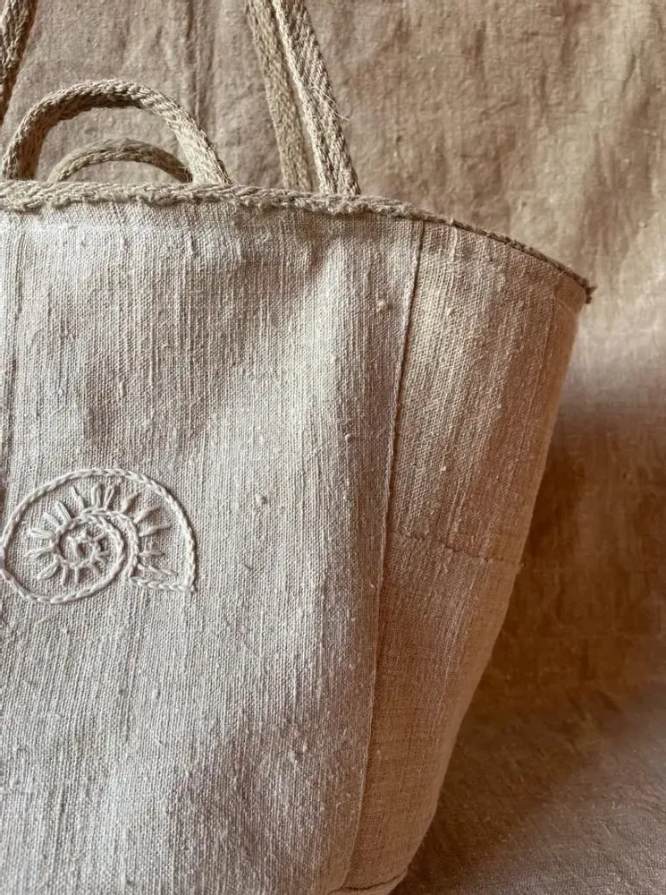 Bags and totes - quilted embroidery bag - GOVOU FABRICS