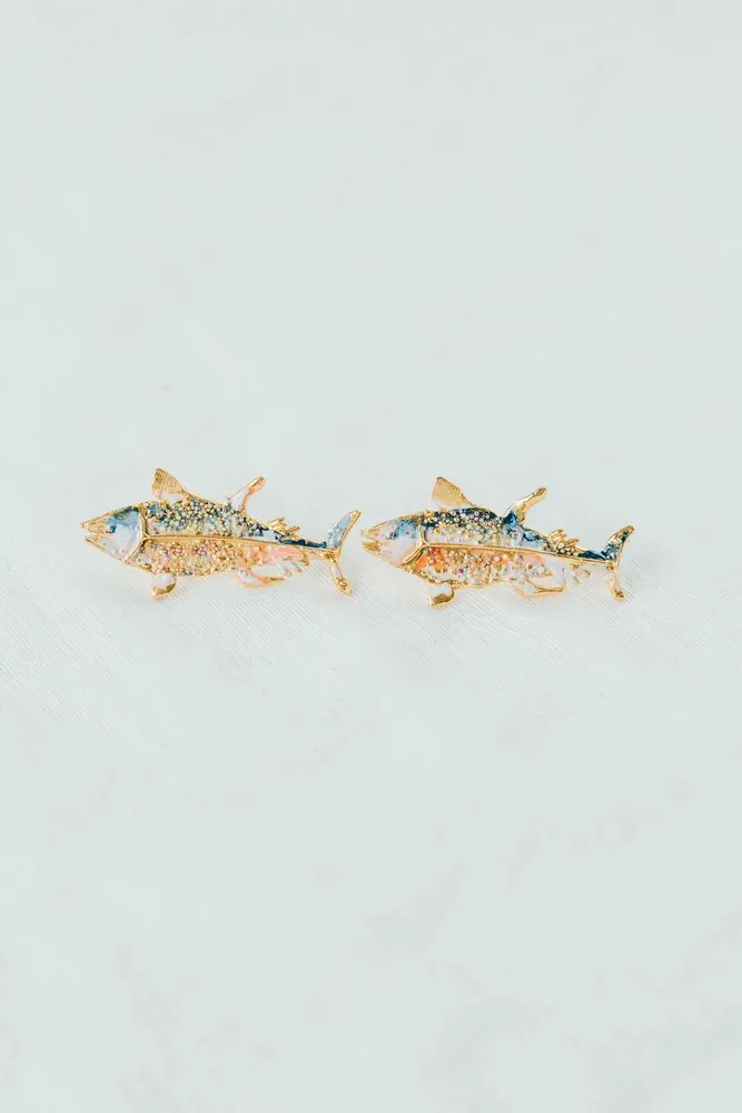 Bijoux - Boucles D'oreilles Pendantes Thon - CÂPÂ JEWERLY