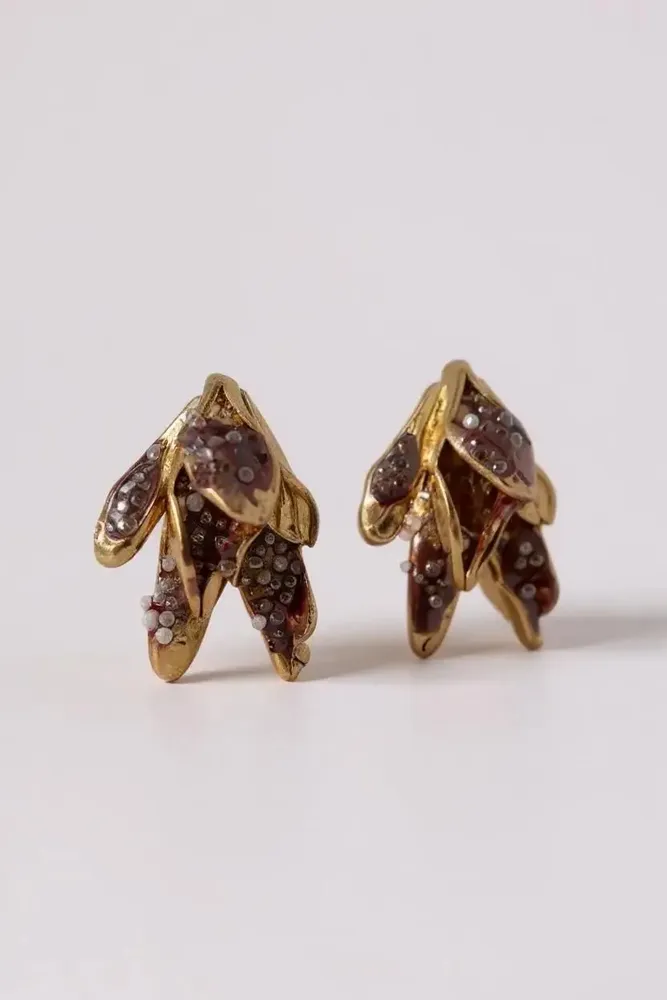 Bijoux - Boucles d'oreilles mini-feuilles Nebula - CÂPÂ JEWERLY