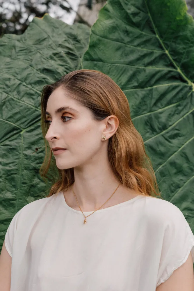 Bijoux - Boucles d'oreilles mini-feuilles Nebula - CÂPÂ JEWERLY