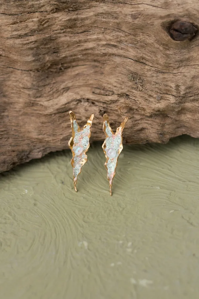Bijoux - Boucles d'oreilles Feuilles de velours Alocasia - CÂPÂ JEWERLY