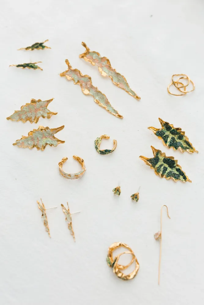 Bijoux - Boucles d'oreilles Feuilles de velours Alocasia - CÂPÂ JEWERLY