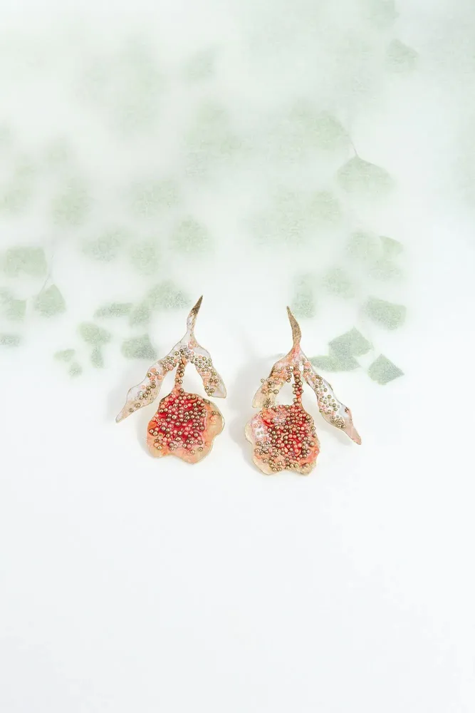 Bijoux - Boucles d'oreilles à Motif de Carnation - CÂPÂ JEWERLY