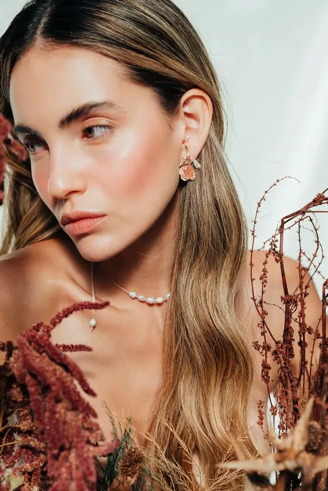 Bijoux - Boucles d'oreilles à Motif de Carnation - CÂPÂ JEWERLY