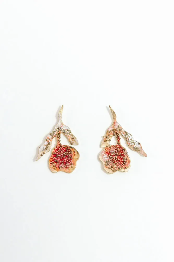 Bijoux - Boucles d'oreilles à Motif de Carnation - CÂPÂ JEWERLY