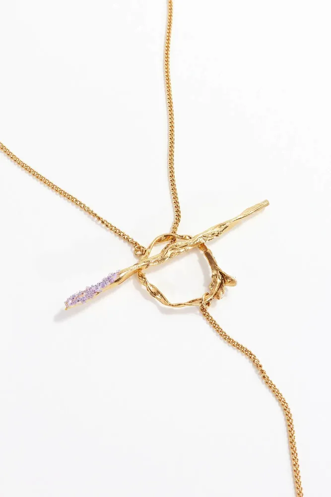 Bijoux - Collier avec nœud lavande - CÂPÂ JEWERLY