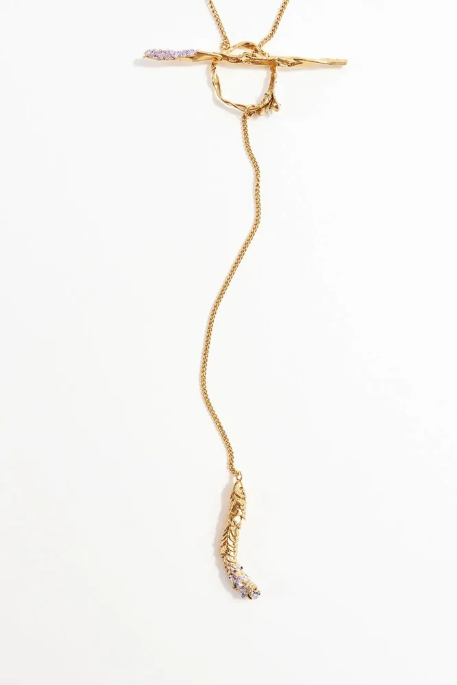 Bijoux - Collier avec nœud lavande - CÂPÂ JEWERLY