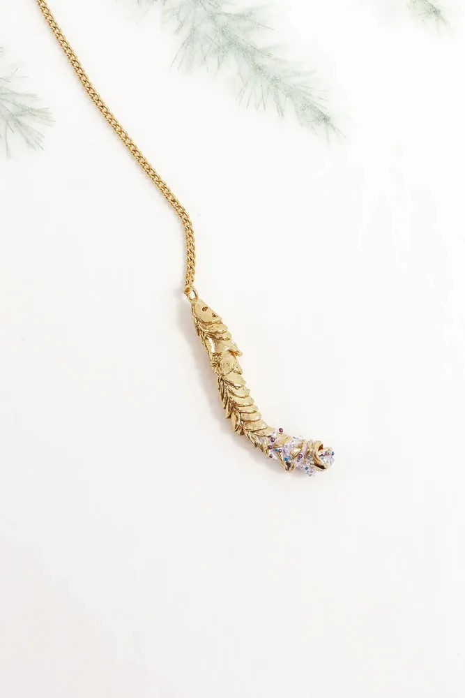 Bijoux - Collier avec nœud lavande - CÂPÂ JEWERLY