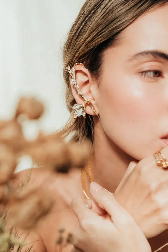 Bijoux - Boucle d'oreille Branche de Bruyère - CÂPÂ JEWERLY